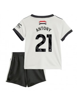 Manchester United Antony #21 Ausweichtrikot für Kinder 2024-25 Kurzarm (+ Kurze Hosen)